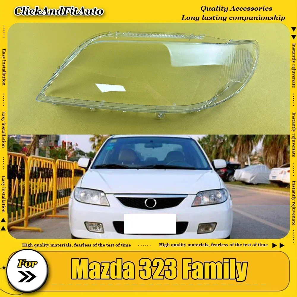 

For Mazda 323 Family Headlight Lens Cover Transparent Lamp Shade Headlamp Shell Plexiglass Replace Original Lampshade