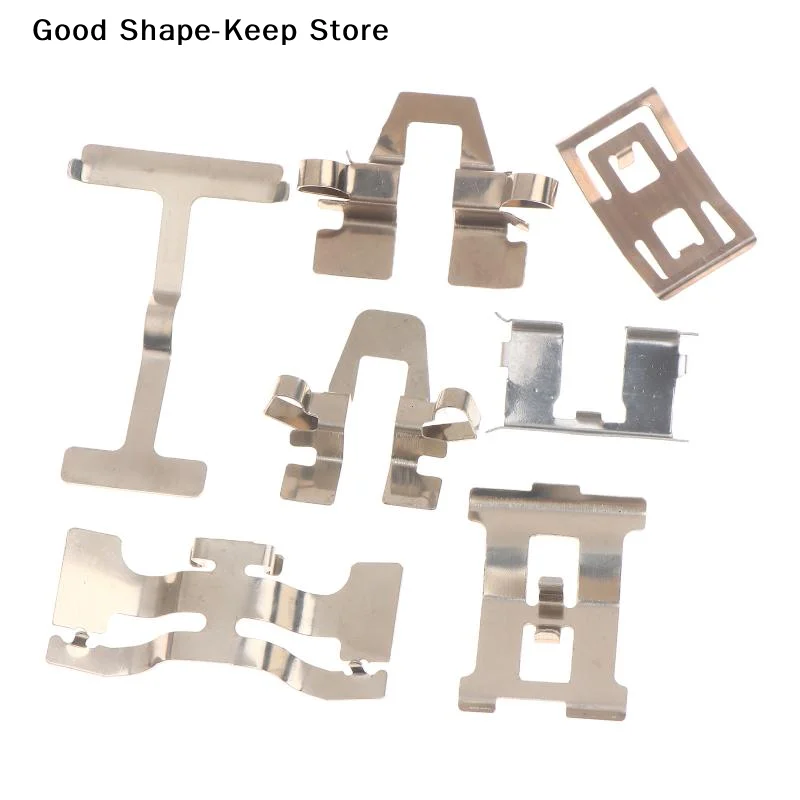 daily2pcs Motorcycle Caliper Lower Pump Brake Pump Stainless Steel Spring Plate Motorcycle Caliper Brake PadsDaily products