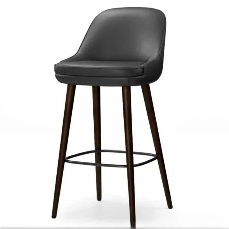 

Nordic simple modern solid wood bar chair furniture fashion leather bar KTV leisure front desk chair