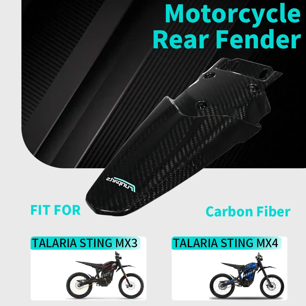 

Funparts Motorcycles Accessories Rear Fender Mudguard Guard Carbon Fiber Cover Protector For TALARIA Sting MX3 MX4 MX5 E-Bike