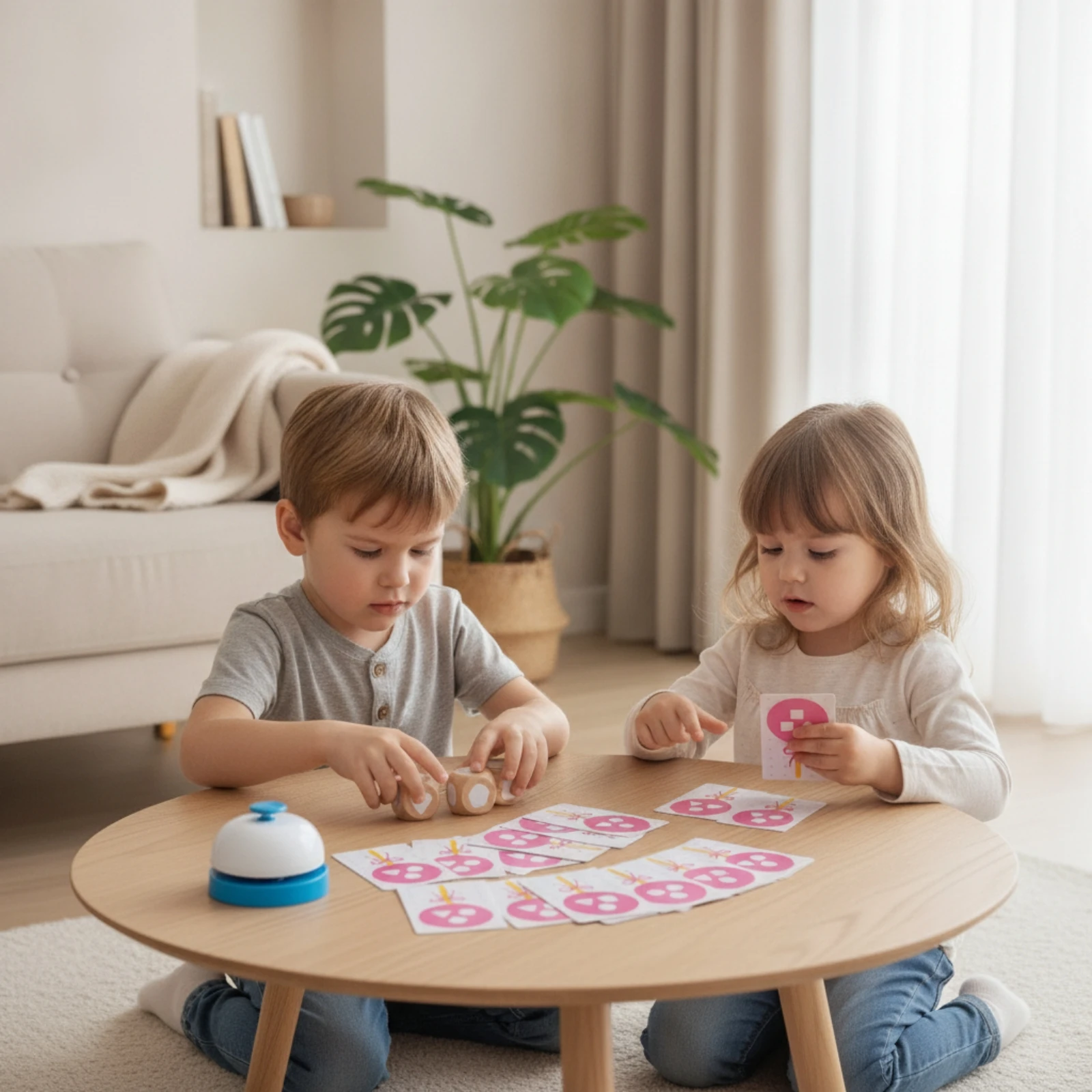 木製マッチングゲーム-ベル付き教育マッチングゲーム-おもちゃ-幼児向け早期学習-問題解決能力開発-未就学児向け-ホームスクール向け