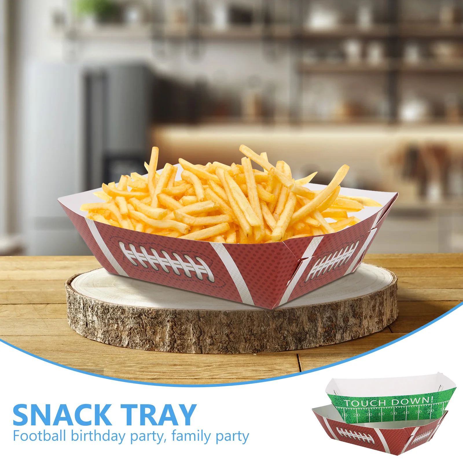 20 pz Scatole Per Hot Dog Calcio Servire Barche Vassoi Per Alimenti Usa E Getta Per Snack Per Feste Panini Patatine Fritte Pollo Teneri Insalata Fredda