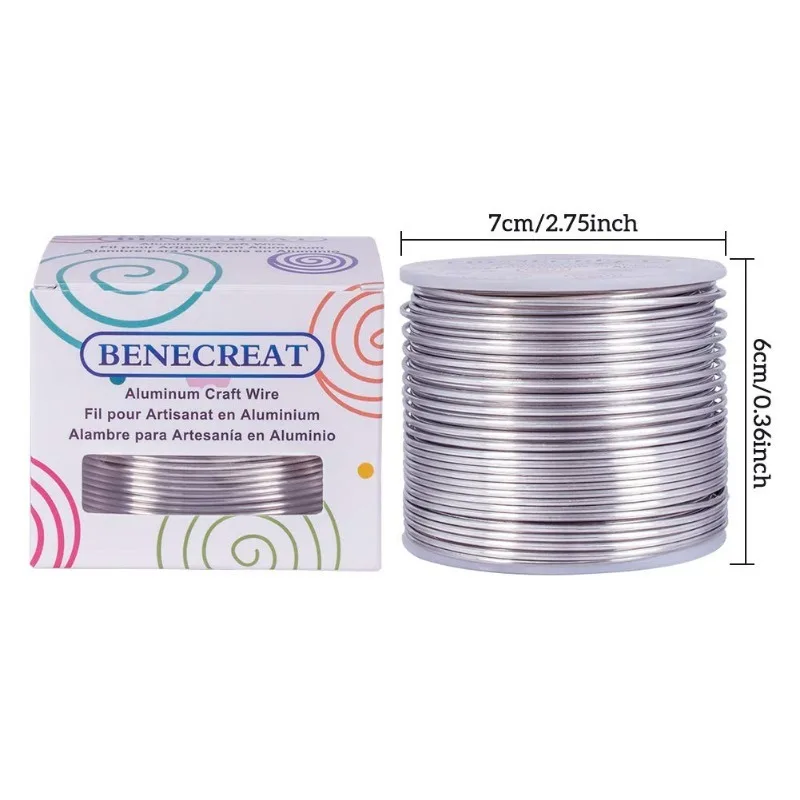 67m 15 Gauge 220FT Tarnish Resistant Jewelry Craft Wire Bendable Aluminum Sculpting Metal Wire for Jewelry Craft Beading Work