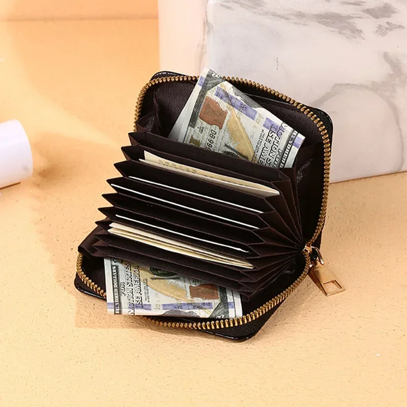 

Multi-card Bit Credit Card Holder Document Bag Wallet Cardbag New Women Zipper Wallets PU Leather Coin Money Purse Small Wallet