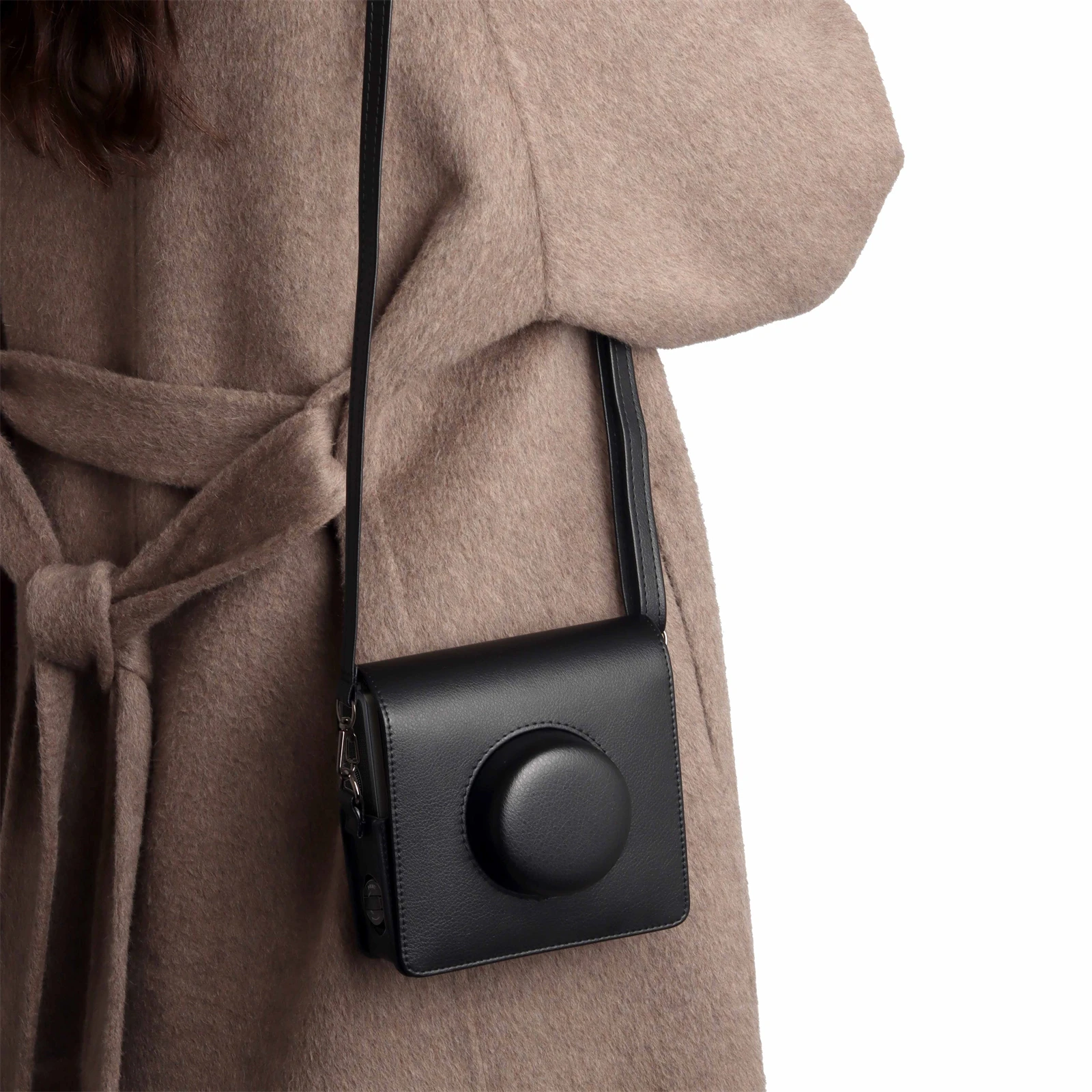 Per Fujifilm Instax Wide Evo Camera Borsa per fotocamera retrò Custodia protettiva Custodia in pelle PU con tracolla Custodia protettiva