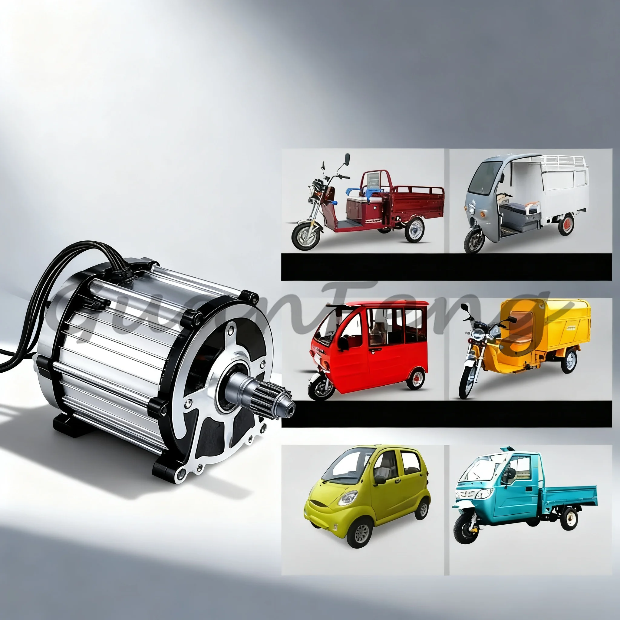 48/60/72V 1500/1800W High Speed Brushless DC Differential Motor Electric Tricycle Mini Car Replacement Motor