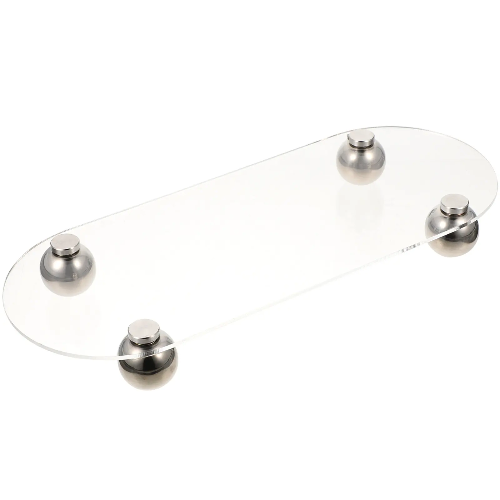 

Акриловая подставка для хранения с ножками из нержавеющей стали, настольный органайзер для свечей, украшений, парфюмерии, косметики, мелочей, домашнего декора, прозрачная