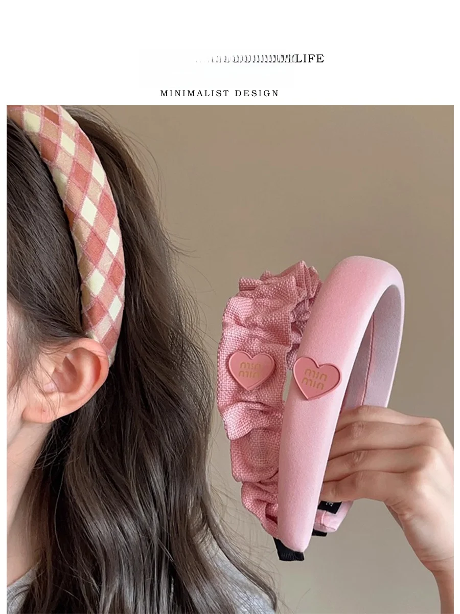 

Розовая повязка для волос Ele Sweet Girl's: мягкая и удобная повязка для повседневного использования на улице, аксессуар для волос от бренда Tee Life