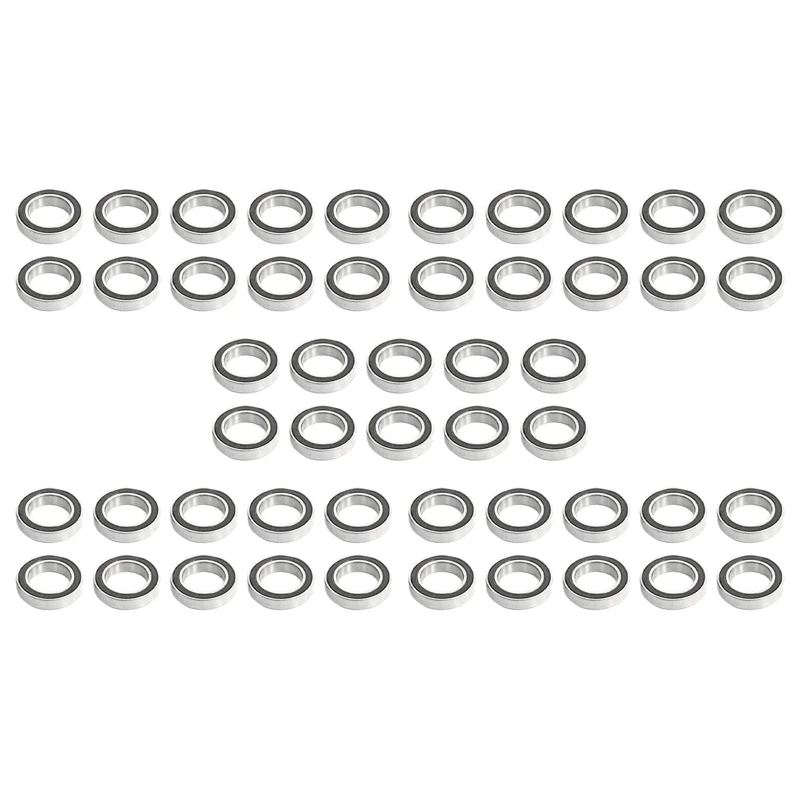 50Pcs 6802-2RS 15X24x5mm Metal Shielded Sealed Deep Groove Ball Bearings