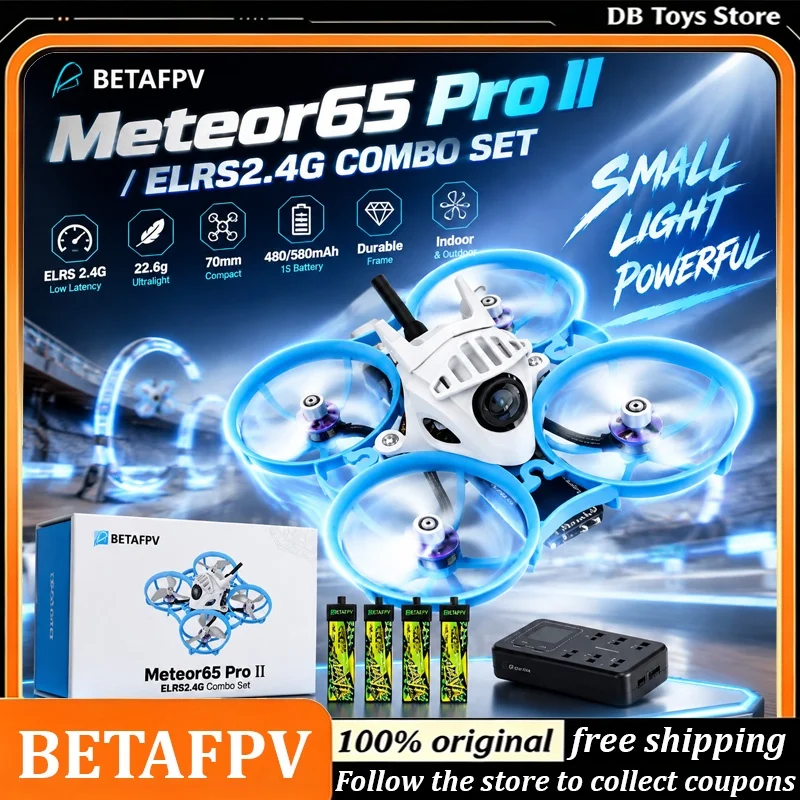 BETAFPV Meteor65 Pro II Brushless FPV Quadcopter Analog FPV Racing Drone Batteries Not Included Hobby Gift for Adults and Boys