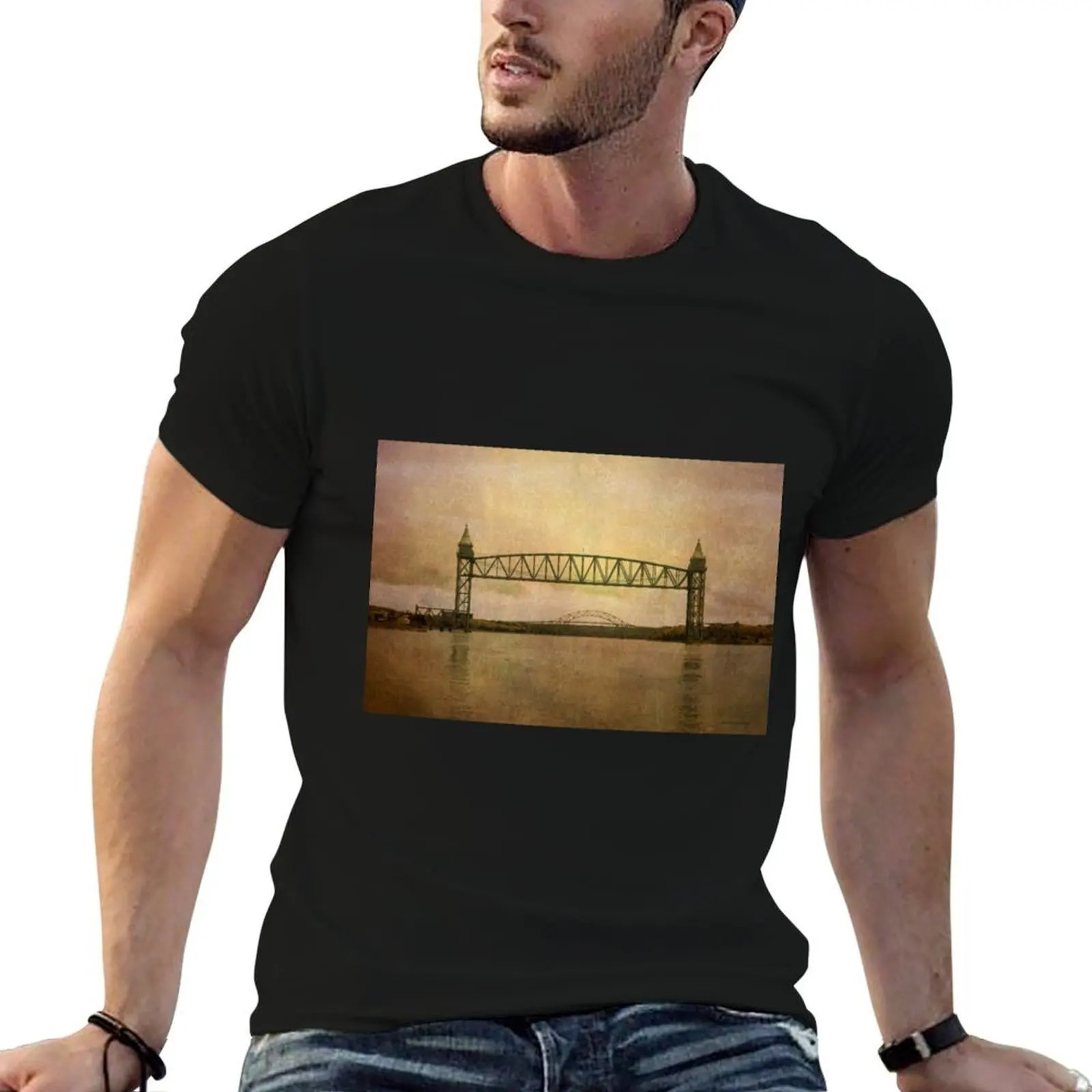 Cape Cod Canal and Bridges T-Shirt man t shirt summer cotton t shirt man cotton t shirts high quality T-shirt