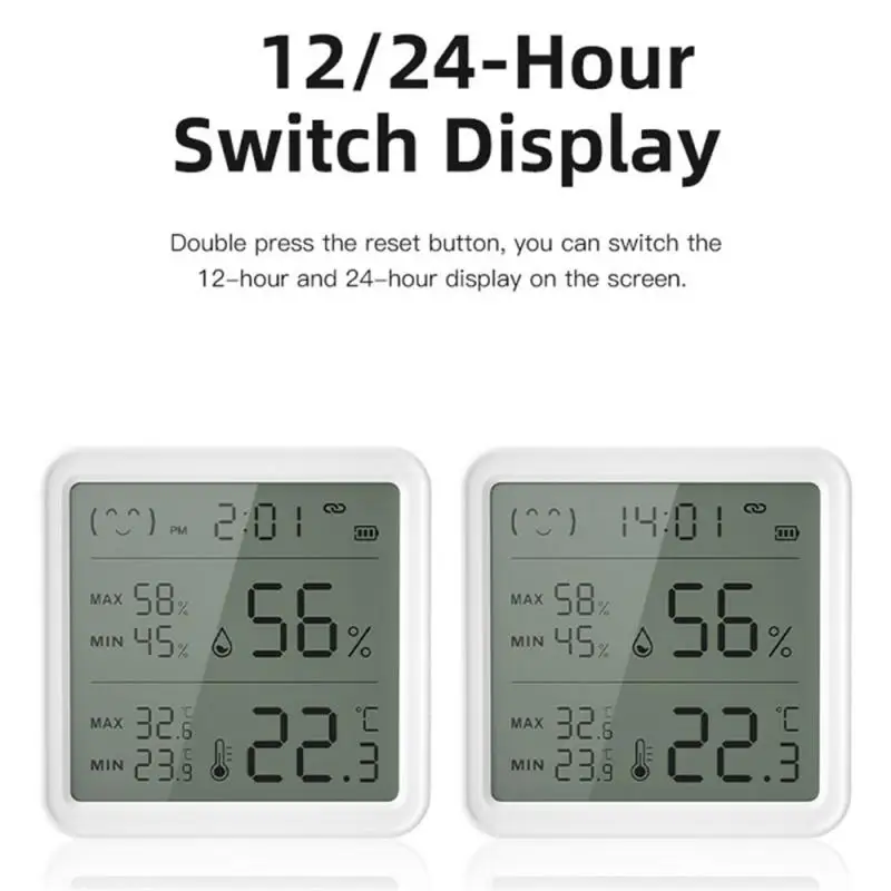 Imagem -04 - Sensor de Umidade e Temperatura Compatível com Bluetooth Tuya Display Lcd Aplicativo de Casa Inteligente Monitor em Tempo Real Suporte Alexa e a 10 Peças