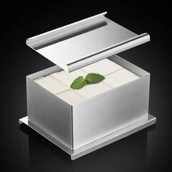 Homemade Tofu Mold DIY Square Tofu Making Mold Stainless Steel Household Tofu Bottom Drainage Design Kitchen Cooking Tools