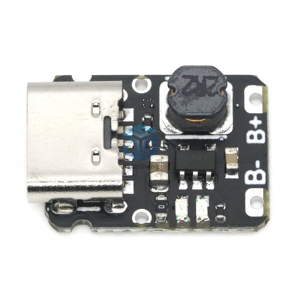 Mini lithium battery charging module with 5V output boost 18650 type-C with protection