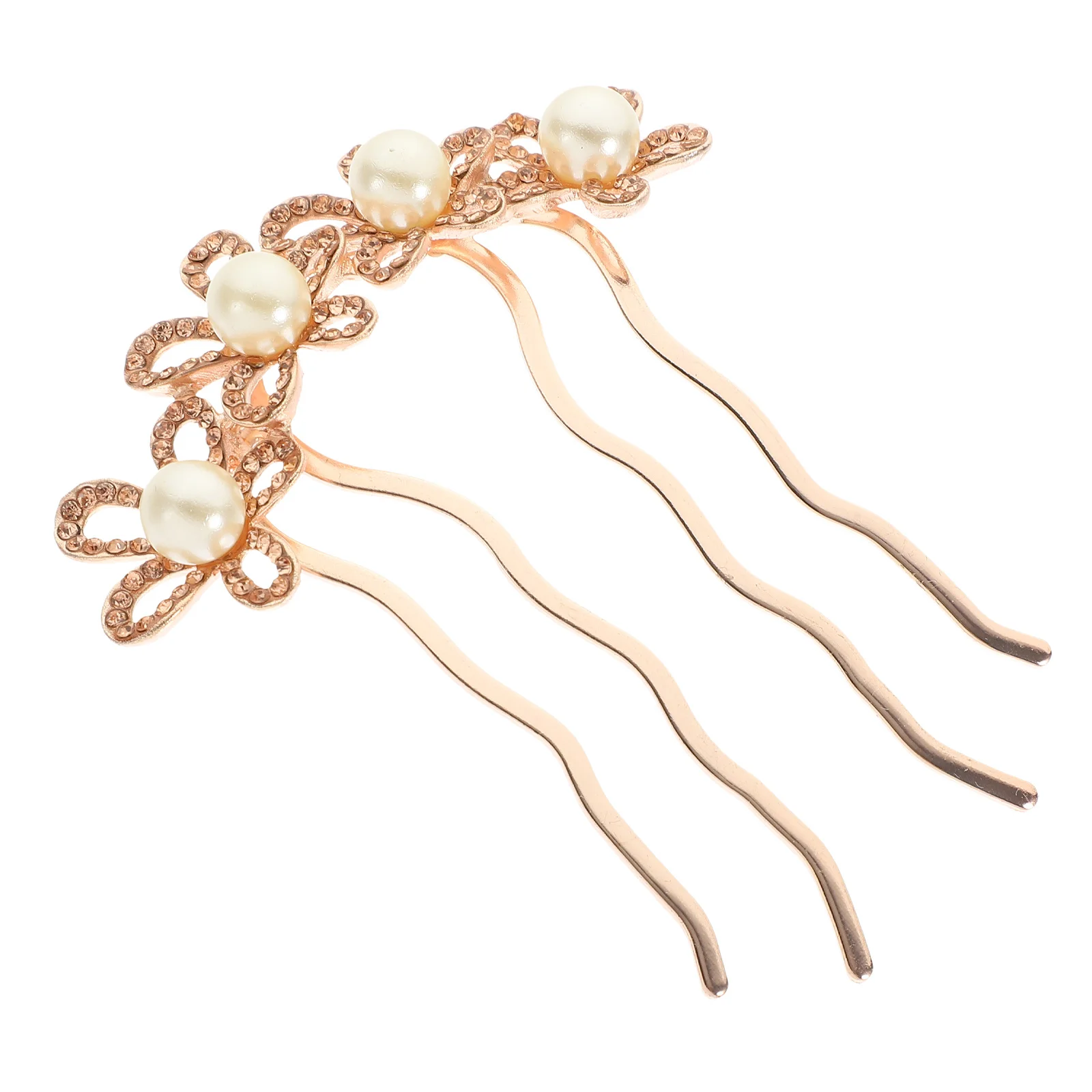 

Pearl Rhinestone Flower Hair Pin Wedding Hair Accessory Bridal Headpiece for Bride Bridesmaids Prom Formal Wear