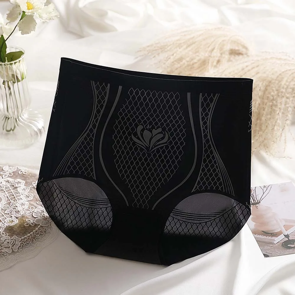 Traceless Women Ice Silk Briefs Tummy Control Invisible Slim Seamless Shapewear Butt Lifter Ice Silk Hip Lift Shaper Leggings