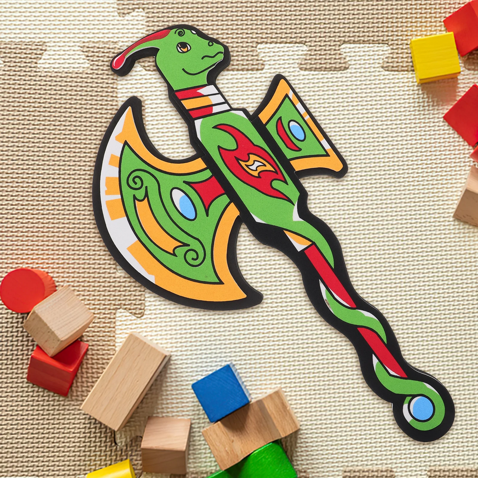 Foam Dinosaur Axe Cartoon 's Party Cosplay Performance Halloween Safe Lightweight Foam Dinosaur Axe Cartoon Prop Play