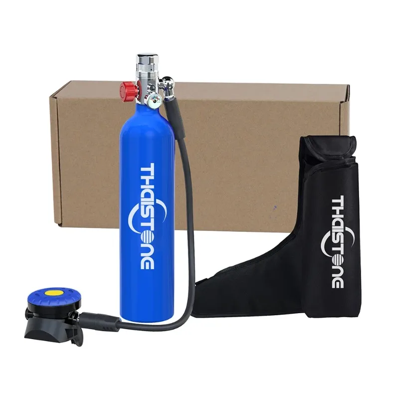 TAIITONEE 1L Scuba Diving Tank Underwater Breathing Scuba Tank   Cylinder 15-25 Minutes，Aluminum/Copper First Regulator