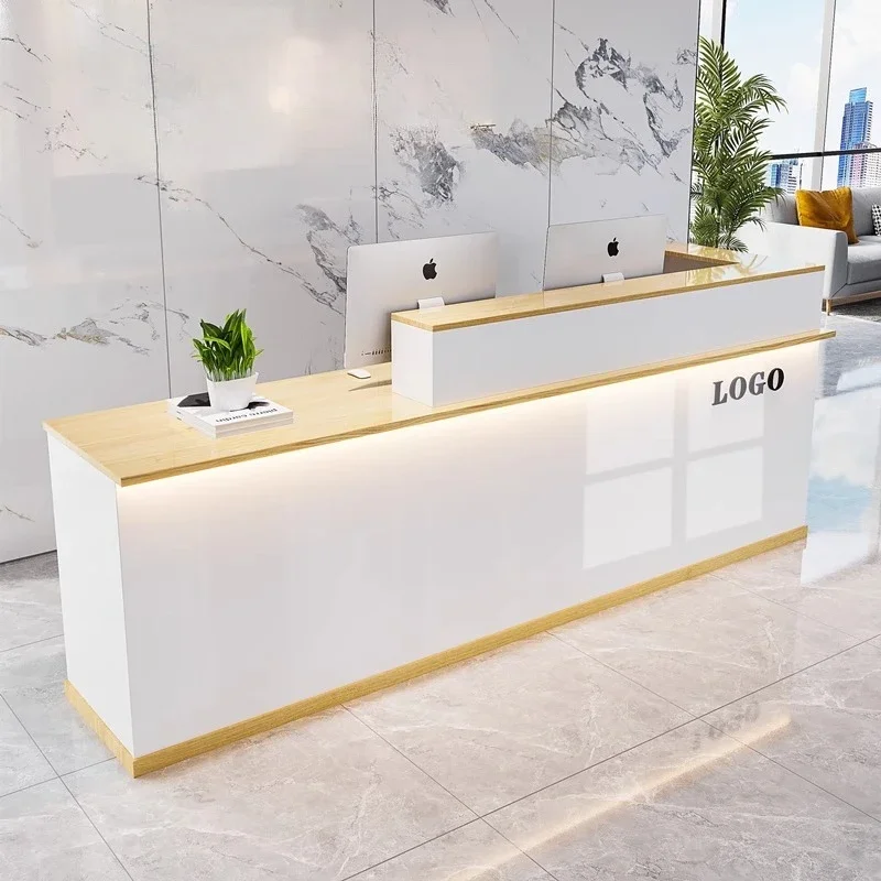 Display Hair Salon Reception Desk Counter Modern Decorations Office Reception Desks Luxury Resepsiyon Masası Salon Furniture