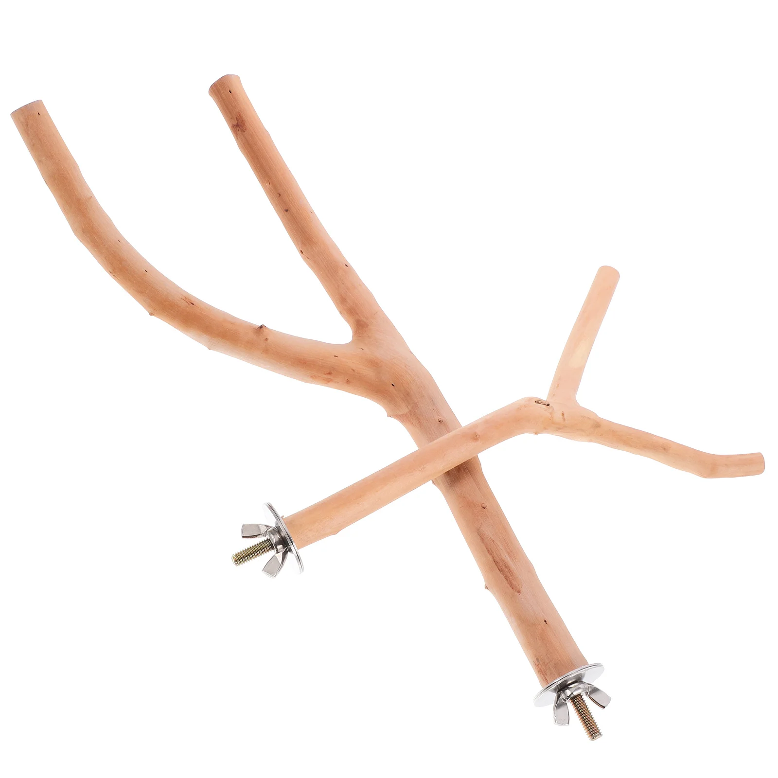 

2Pcs Parrot Wooden Standing Bracket Natural Atmosphere Pet Bird Cage Accessory Durable Long-Lasting Bird Cage Stand Pole