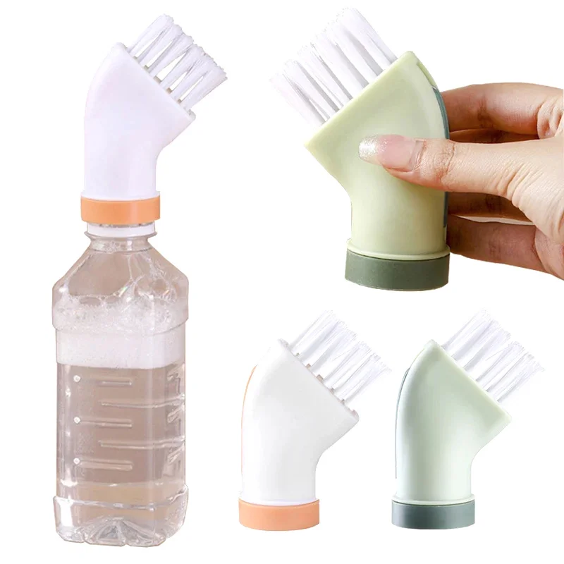 Creative Cleaning Brush Can Be Connected To Mineral Water Bottle Dry-wet Dual-use Cleaning Brush Household Gap Brush