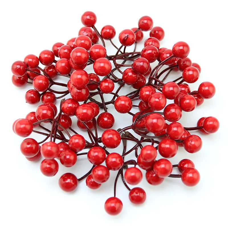 

(20 pieces/bag) 7.5cm Christmas Bouquet Imitation Fruit Decorative Wreath Handmade DIY Wedding Box