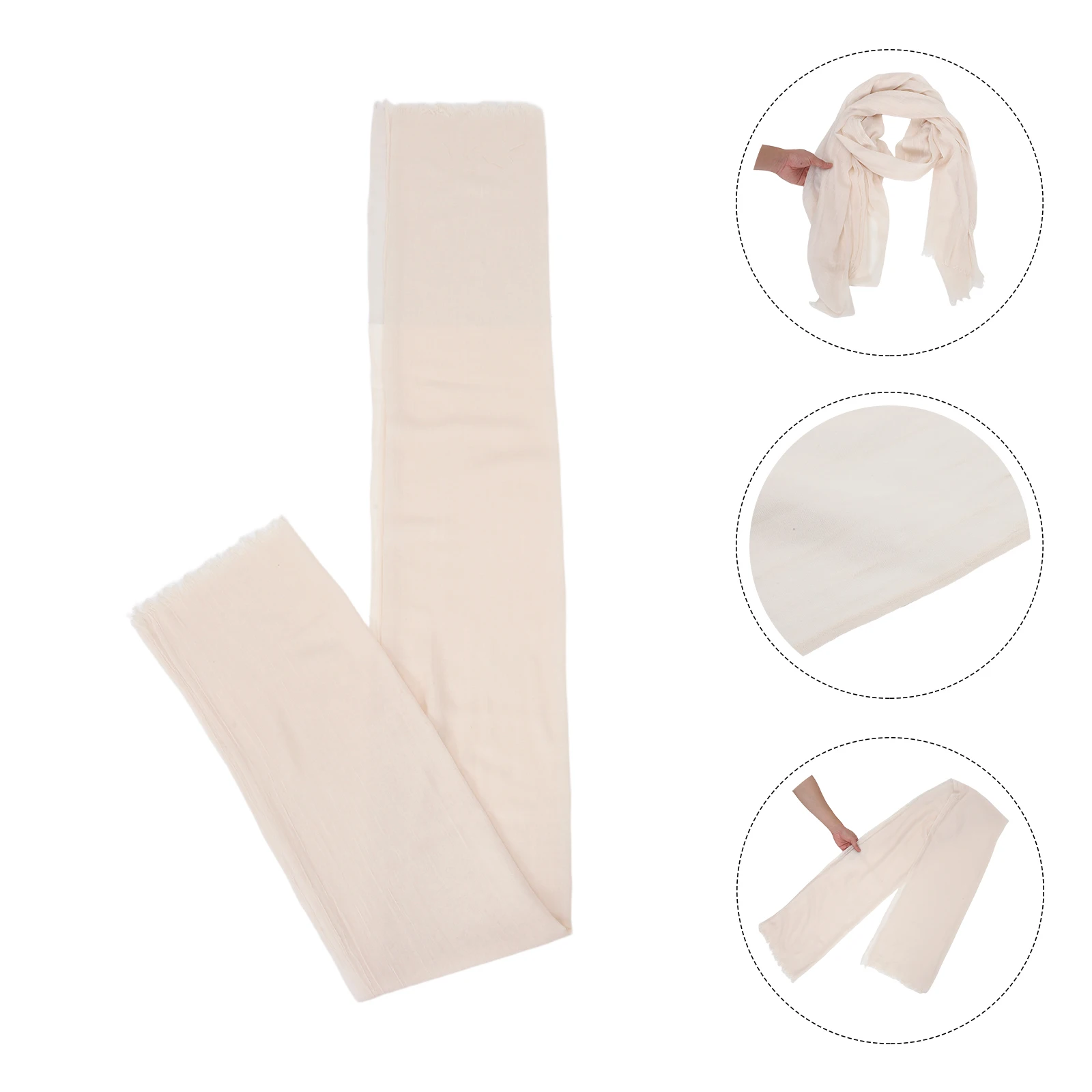 

Cotton Linen Shawl 192X113Cm Beige Lightweight Wrap For Women Evening Gown Wedding Guest Bridesmaid Accessory Travel Scarf Soft