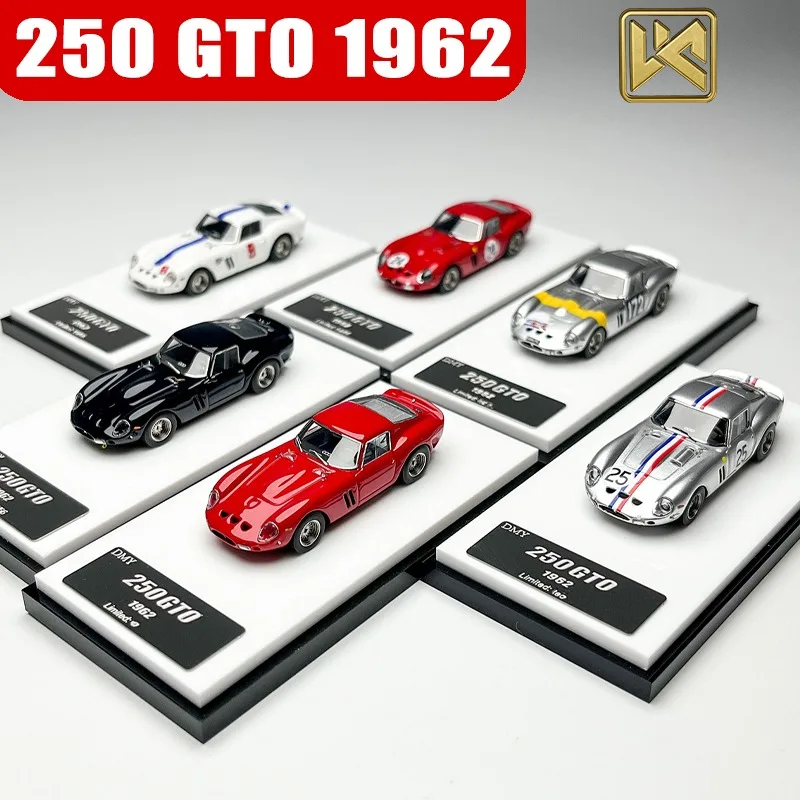 รถโมเดล DMY 1/87 250 GTO ปี 1962 รุ่นลิมิเต็ด 66 ชิ้น ผลิตจากเรซิ่นและโลหะหล่อขึ้นรูป ของสะสมสำหรับเด็กผู้ชาย ของขวัญคริสต์มาส