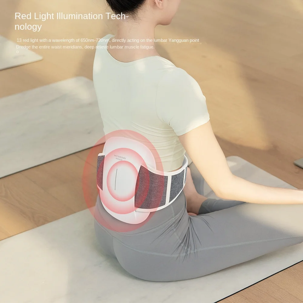 Intelligent EMS Lumbar Massager Charging Waist and Abdomen Massage Belt/Cushion Pain Relief for Fever Recovery