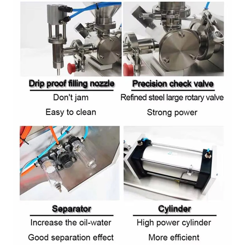 PBOBP 1- 100 مل آلة تعبئة الطعام معجون غير قابل للصدأ الاستغناء عن معدات التعبئة السائلة آلة كريم بيع