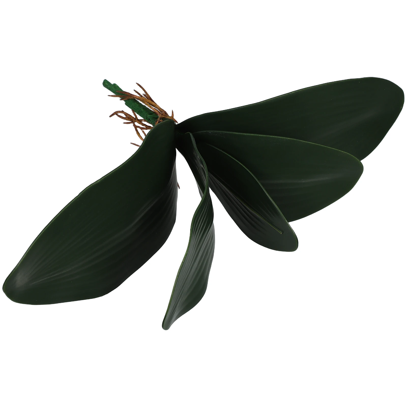 

Artificial Phalaenopsis Leaf Plant 5 Leaves Branch Green EVA Foam 29cm Home Wedding Office Decor Artificial Orchid Leaf Faux