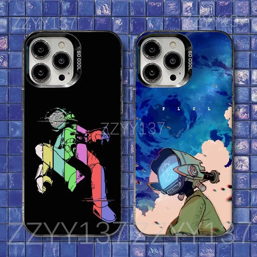 

Anime Flcl Phone Case For iPhone 16,15,14,13,12,11,8,7,Pro,Max,Plus,Mini,XS,SE Shockproof Matte Cover