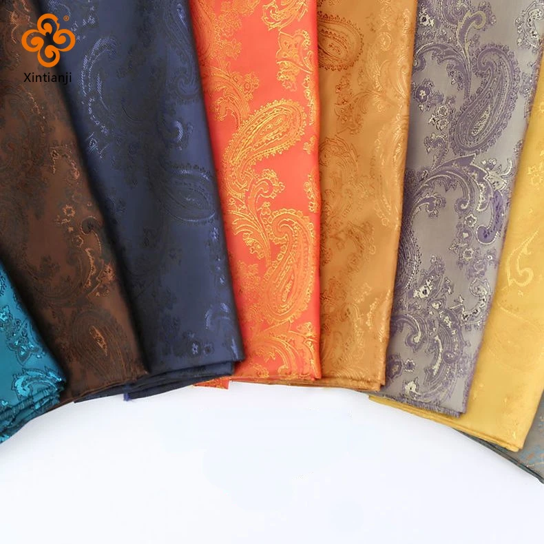 Chinese Jacquard Brocade Fabric Ancient Costume Cloth Clothes Kimono Silk Satin Sewing Damask Soft Fabric By The Meters