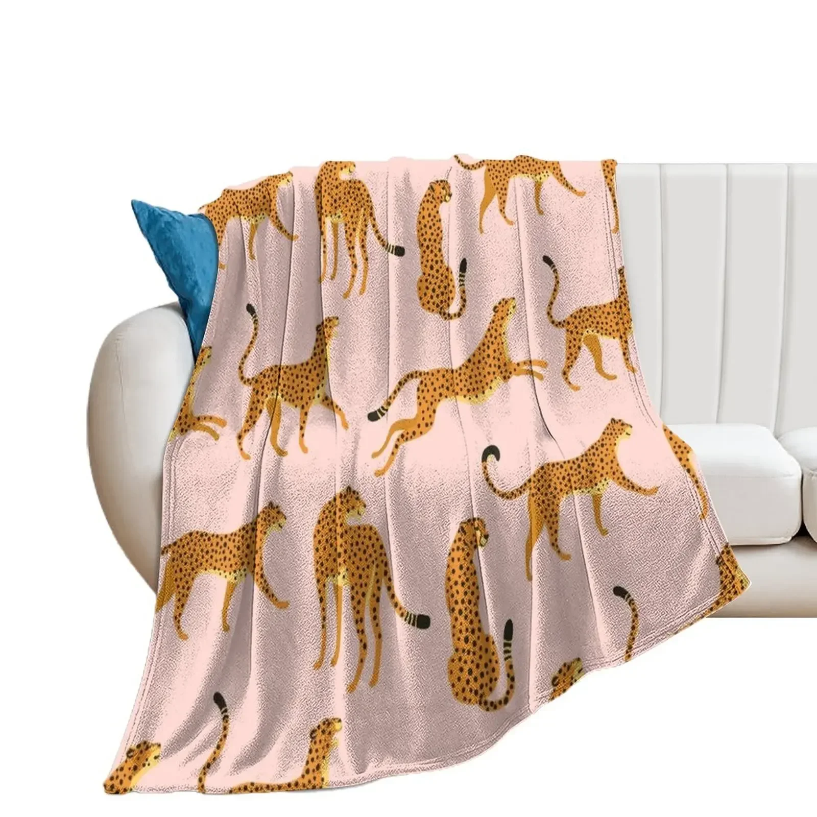 

Pink Cheetah Pattern Throw Blanket Decorative Sofas Sofas Blankets