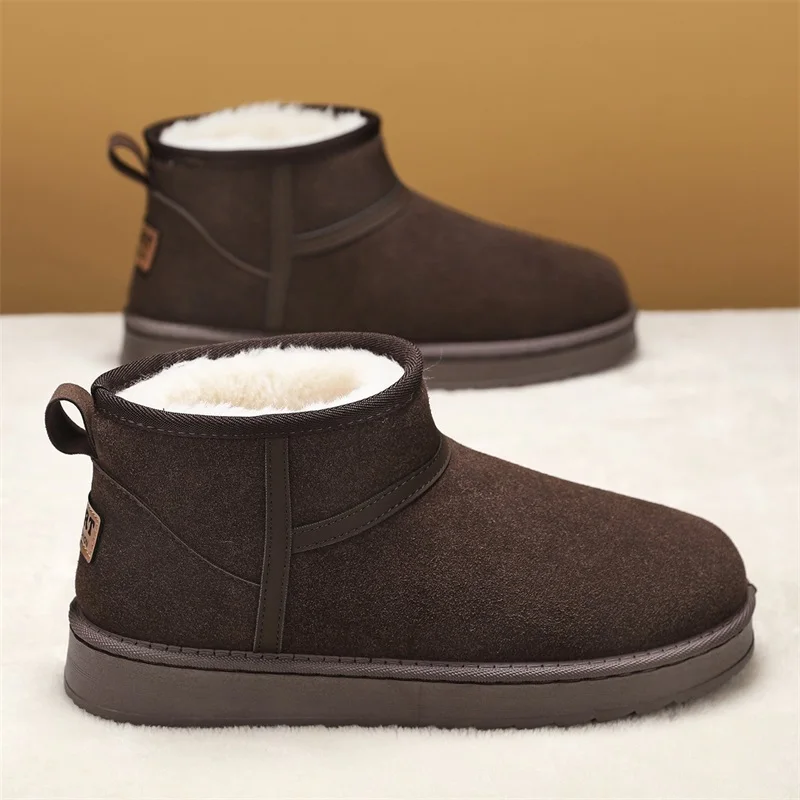 Sepatu bot salju luar ruangan pria, sepatu berbahan katun tebal berkualitas tinggi, sepatu tinggi, sepatu pria, sepatu katun, sepatu bot salju, musim dingin