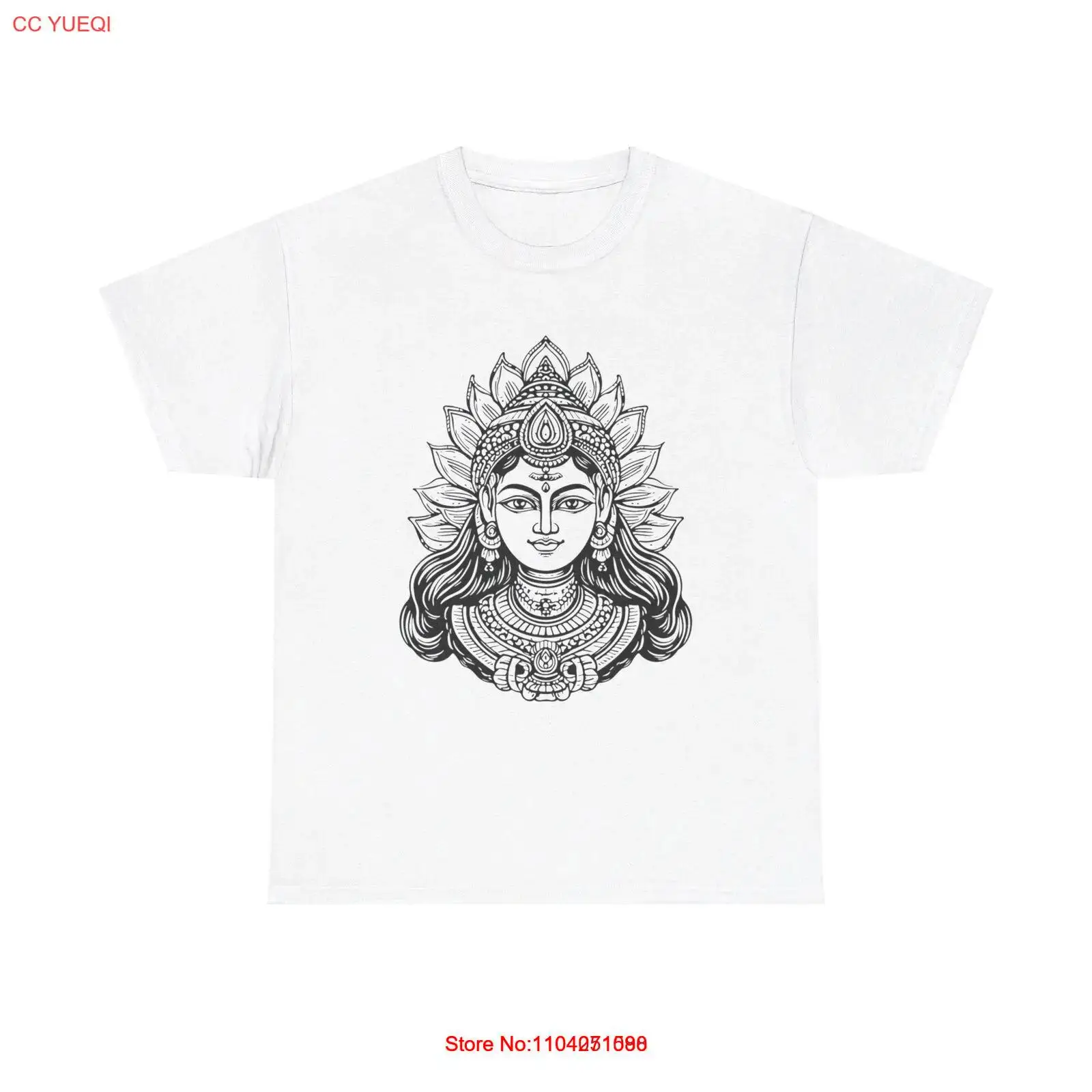 Lakshmi Goddess Portrait T-Shirt - hindu deity hinduism indian religious wealth