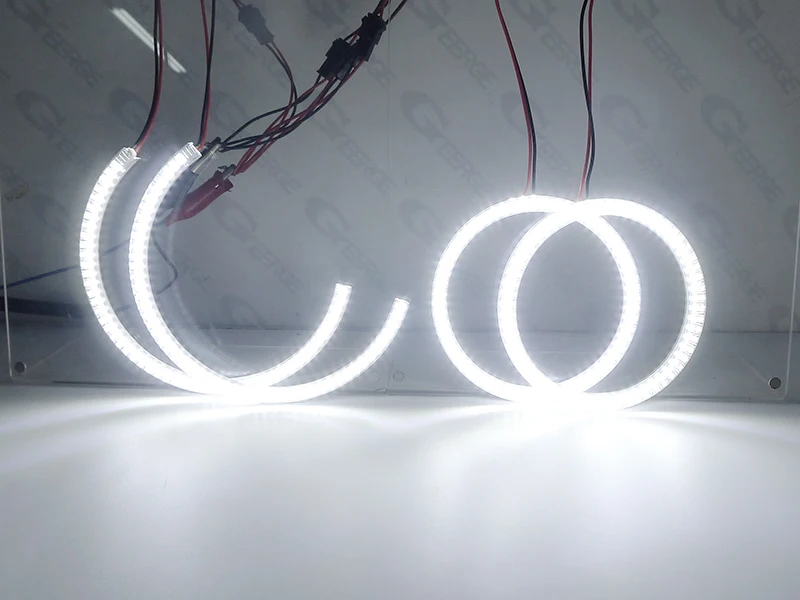 For Land Rover Discovery II 2 L318 2003 2004 Ultra Bright A/W Switchback Day Light Turn Signal SMD LED Angel Eyes Kit Halo Rings