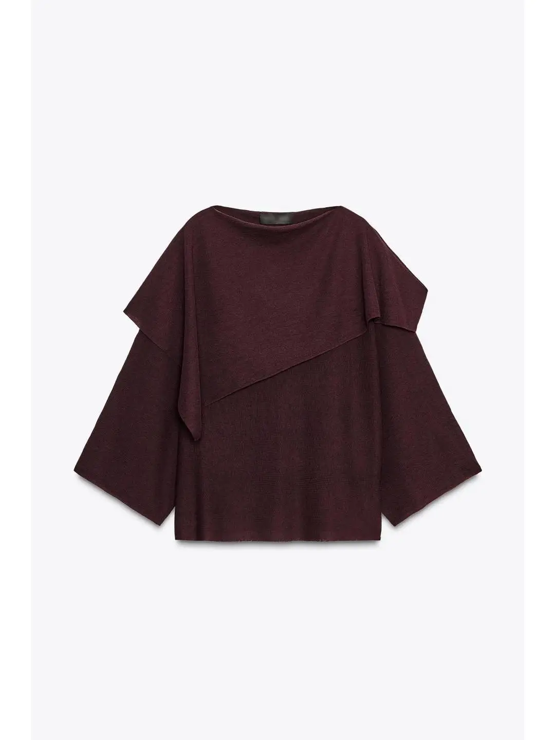 Longo sve feminino irt outono 2025 ampla sve design drapeado agulha plana camadas topo europeu sle sem marca regular fino