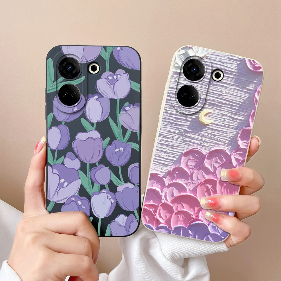 Cases For Tecno Camon 20 Pro 20Premier Phone Soft Slim Case Liquid Silicone Anti Slip Cute Chubby Boy Girl Back Cover Funda Capa