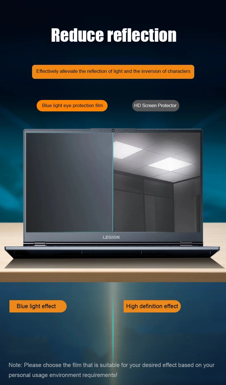 Anti-Blaulicht-Laptop-Bildschirmfolie 13,6/14,6/15,6-Zoll HD Augenschutzfolie Kompatibel mit Lenovo Dell Asus HP – Detail 5