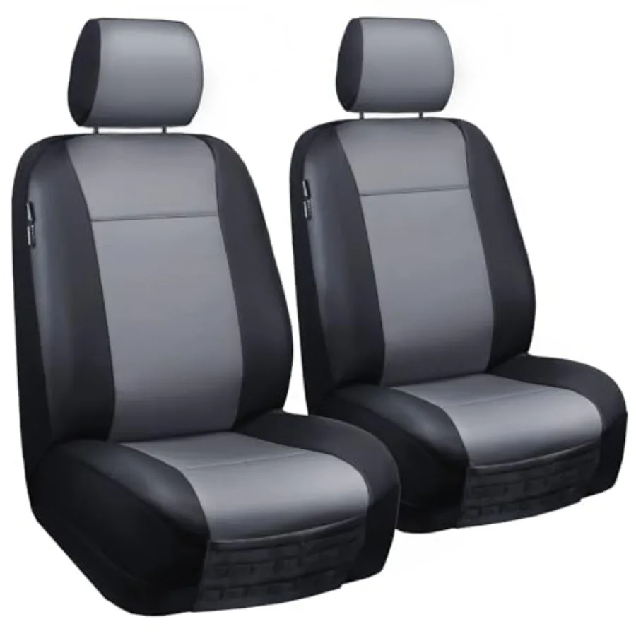 

Heavy Duty Car Seat Covers for Front Seats; Fits Sedans and SUVs Includes Front and Rear Storage Pockets Built-in Molle Style O