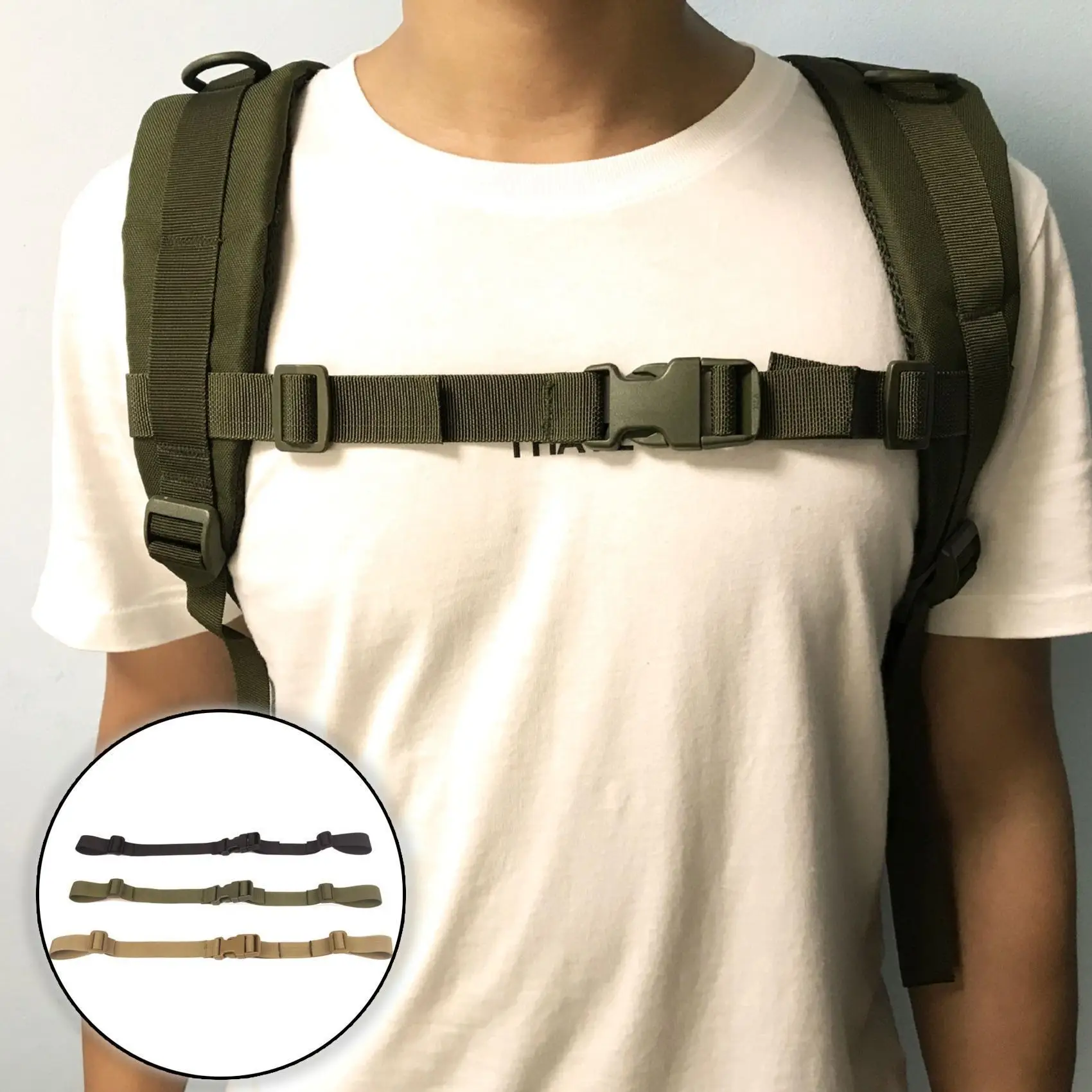 Bag Accessories Bag Straps Backpack Buckle Chest Bag Expandable Buckle Strap Accessory Nylon Straps