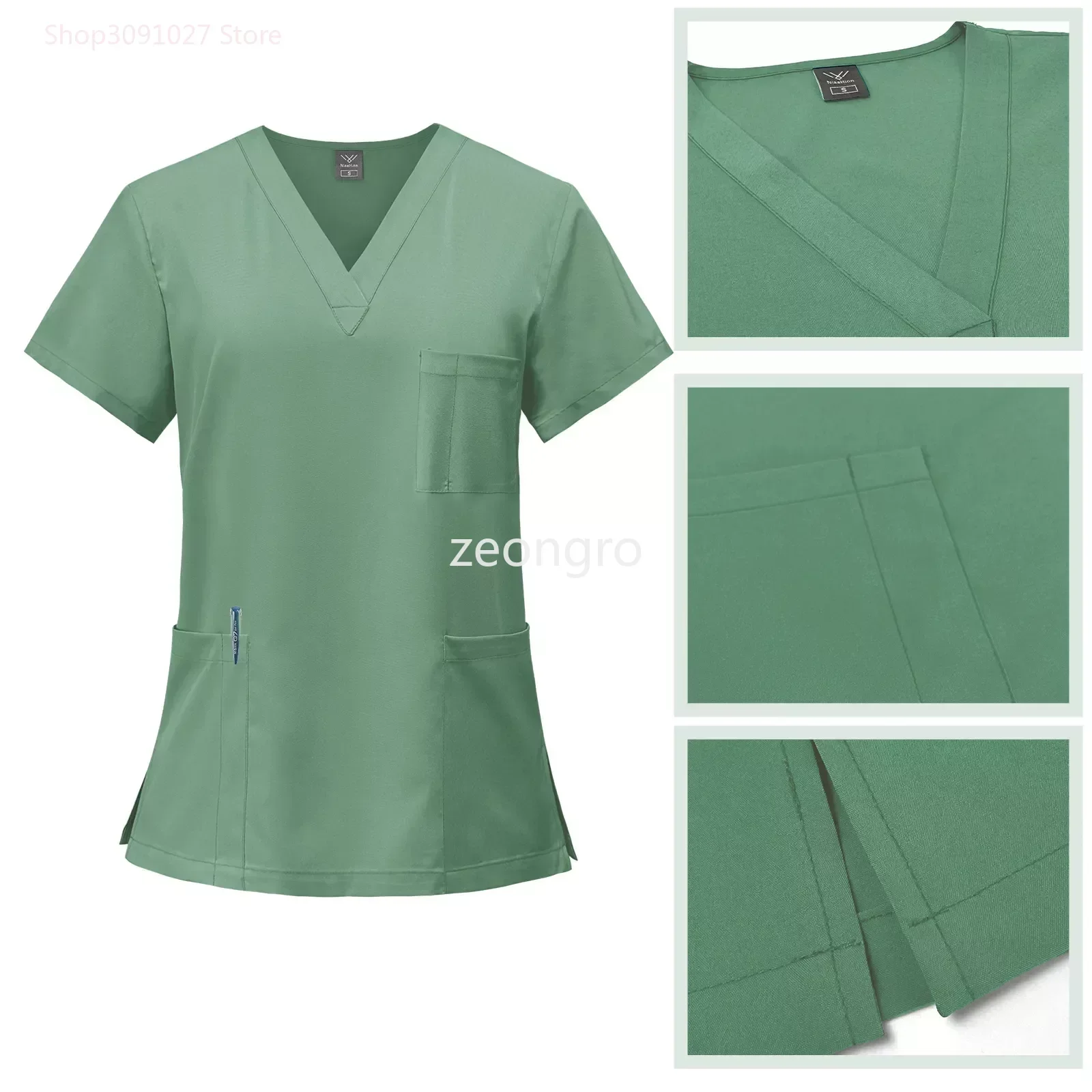 Unisex manga curta enfermeira uniforme, Medical Scrubs conjuntos, Multicolor, Hospital, Doutor, Workwear, Oral, Dental, Cirurgia