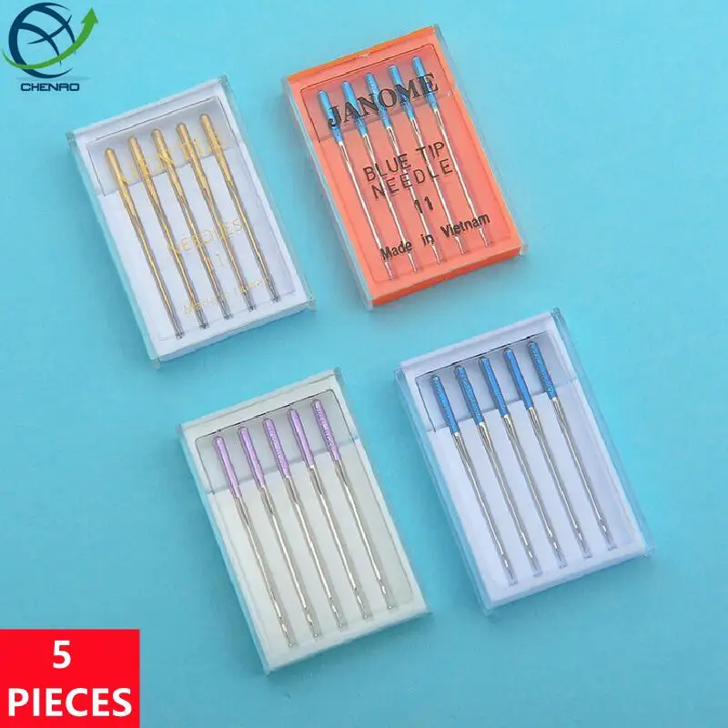 5Pcs/Set Sewing Machine Needles 2Sizes 11/75 14/90 Universal Needles For Janome Singer Brother Sewing Accessories