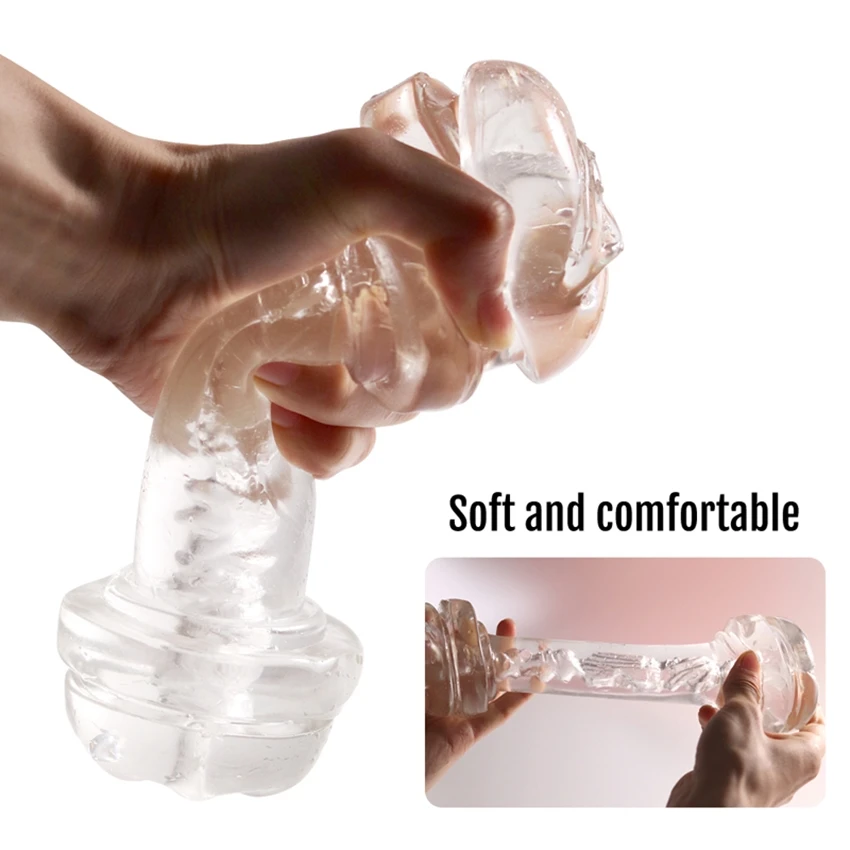 Male Masturbator Cup Soft Pussy Sex Toys Transparent Vagina Anal Adult Endurance Exercise Supplies Vacuum Pocket Cup for Men 18