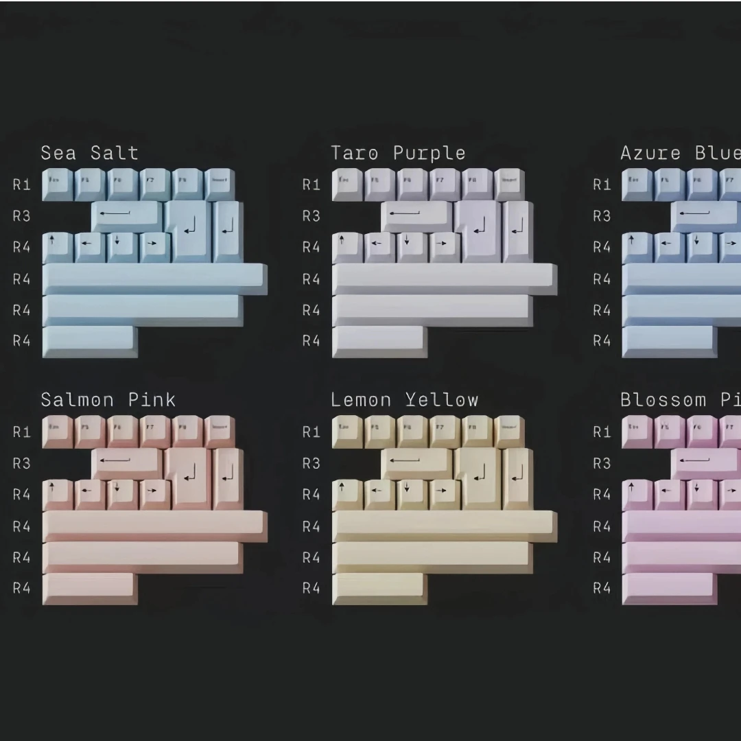 Geekark Keycaps Colorful Supplementary PBT Dye Sublimation Cherry Height for Mechanical Keyboard Game PC AULA F75 Ajazz Mad60he