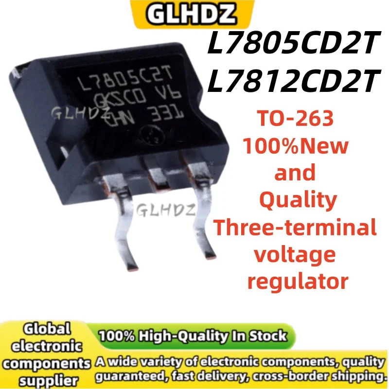 TO-263 10UNITS 100% new original L7805CD2T L7812CD2T Three-terminal voltage regulator in stock