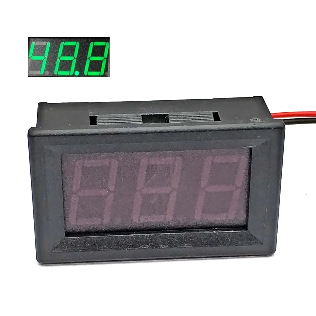 2 fio 0.56 "dc 4.5v-120v vermelho/verde/azul digital voltímetro medidor de painel para 12v 24v 36v 48v 60v 72v 84v bateria