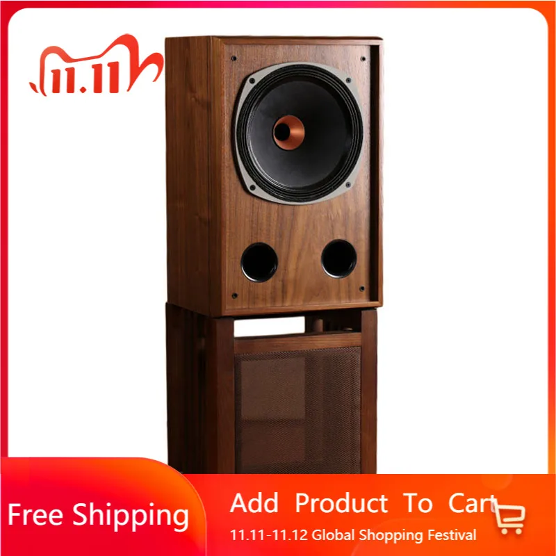 250W 12 Inch Coaxial Bookshelf Speaker High Power Passive Speaker HiFi High Fidelity Home Theater Speaker Front Coaxial Speaker