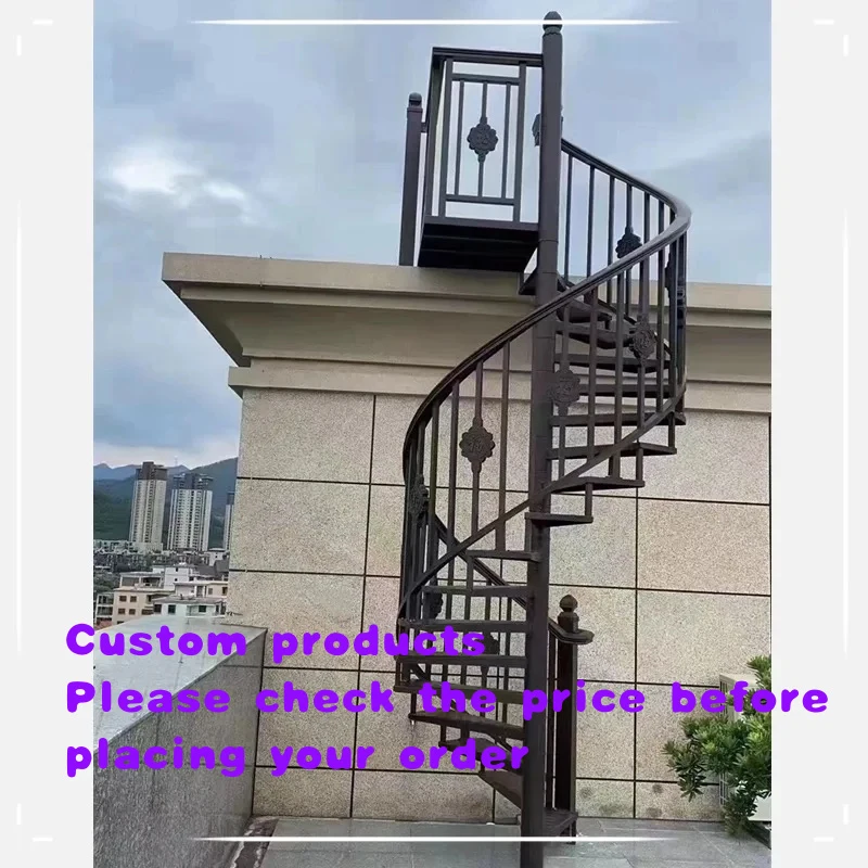custom.Morden Design Outdoor Easy to Install Rotating Metal Staircase